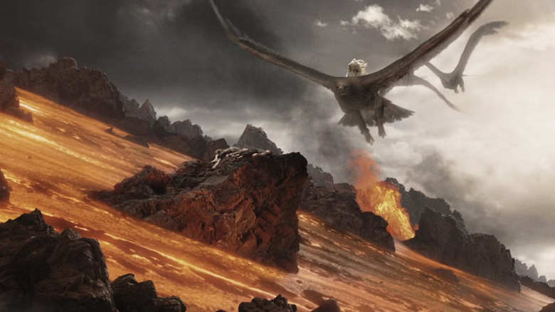 The giant eagles fly in to save the day in Return of the King