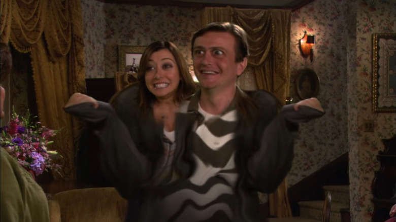 Lily Aldrin (Alyson Hannigan) and Marshall Erikson (Jason Segel) morphed into a single married blob in How I Met Your Mother