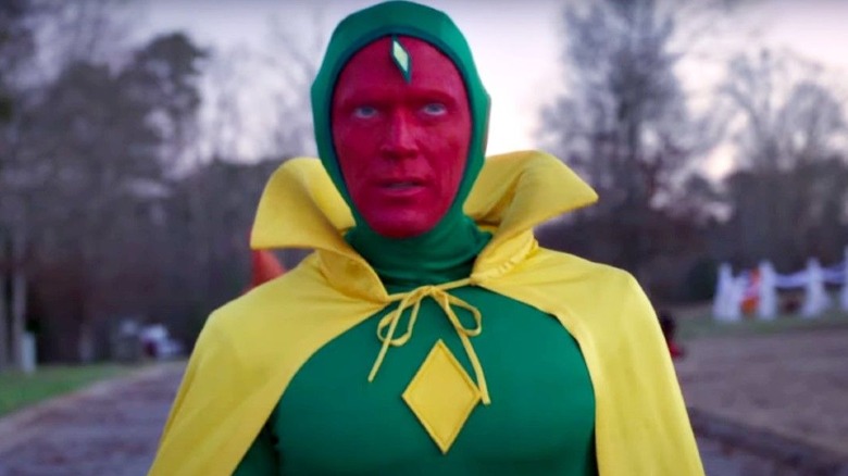 Vision in old-school costume halloween