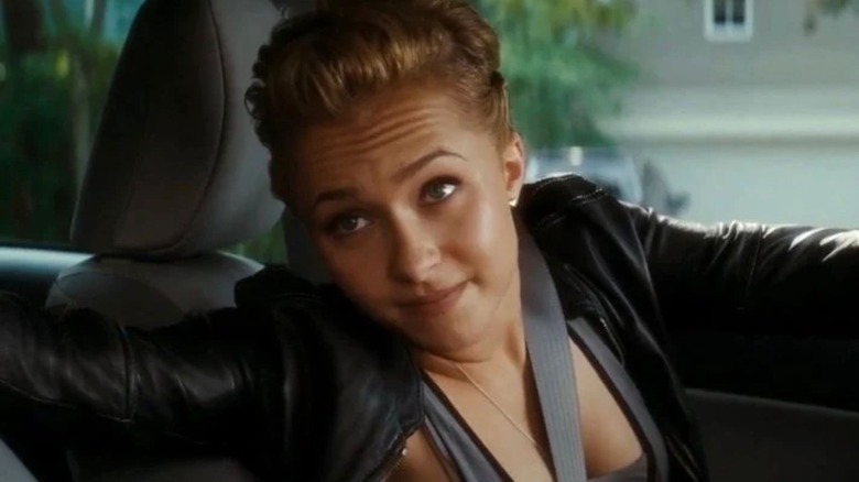 Scream 4's Kirby smirking in car