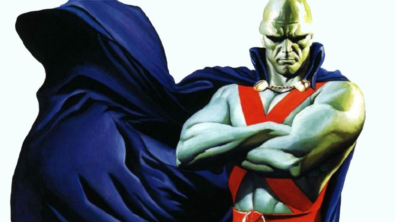 Martian Manhunter crosses his arms