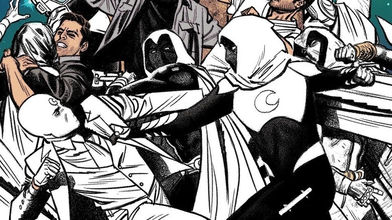 Moon Knight fights with his different personalities
