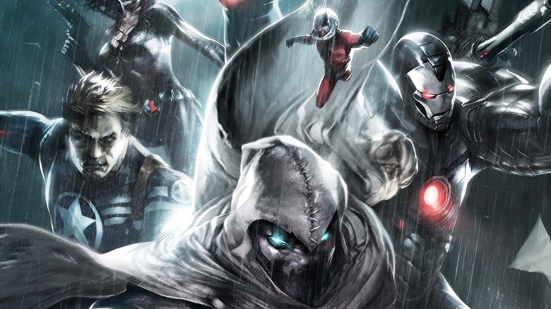 Moon Knight fights with the Avengers