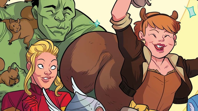 Other heroes cheer on Squirrel Girl