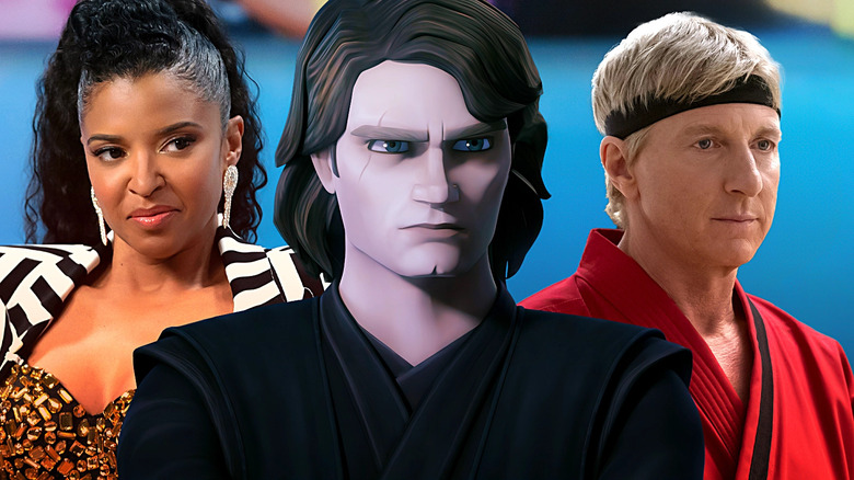 Renée Elise Goldsberry in Girls 5 Eva, William Zabka in Cobra Kai, and Anakin Skywalker in The Clone Wars animated series.