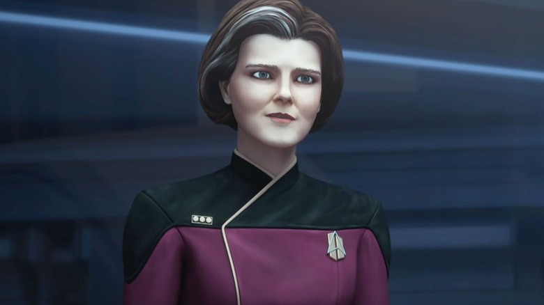 Kathryn Janeway (Kate Mulgrew) takes the helm in Star Trek: Prodigy