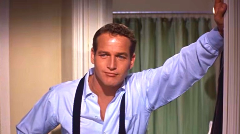 Paul Newman leaning in a doorway