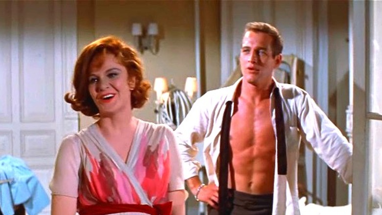 Sweet Bird of Youth's Geraldine Page and Paul Newman smiling