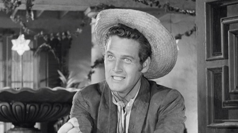 The Left Handed Gun's Paul Newman wearing a hat
