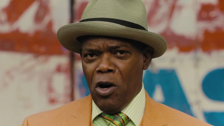 Samuel L. Jackson as Dolemedes narrating the Lysistrata story in Chi-Raq