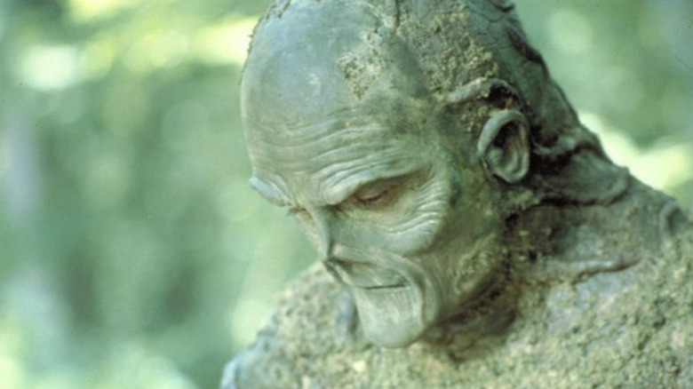 Swamp Thing (Dick Durock) looks pensive in Swamp Thing
