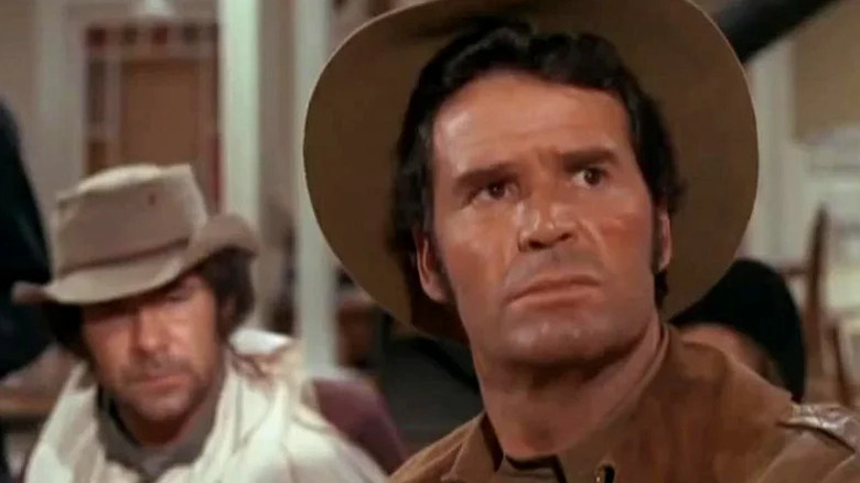 Frank Nichols (James Garner) looks up inquisitively in Nichols