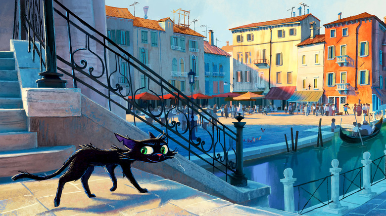 Nero stalks the streets of Venice in Gatto