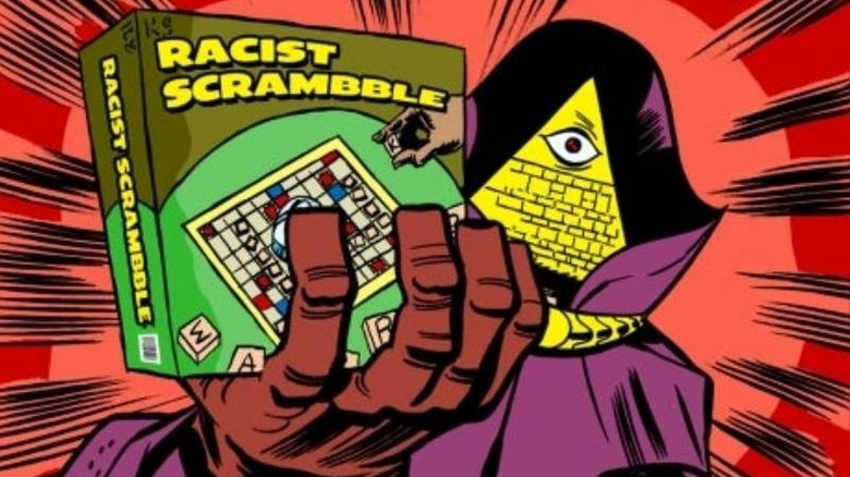 White Shadow holding Racist Scrambble in Minoriteam