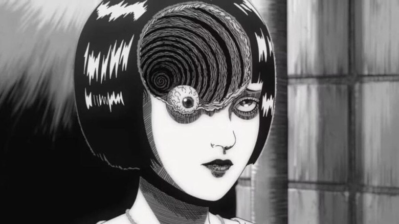 Azami Kurotani with spirals in head in Uzumaki