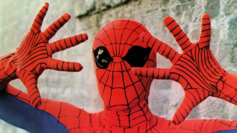 Spider-Man raises his hands in The Amazing Spider-Man TV series