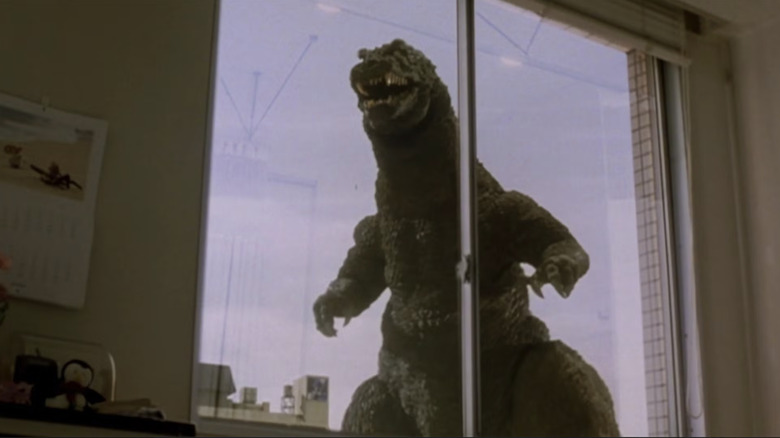 Godzilla approaches a hospital in GMK
