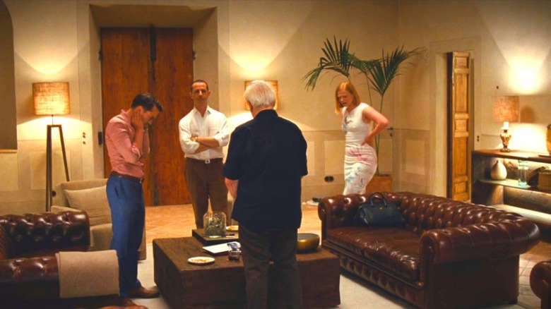 Logan, Kendall, Shiv, and Roman in meeting