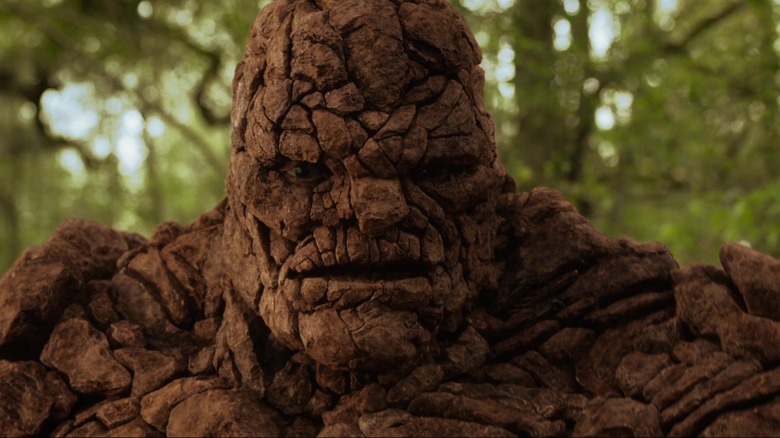 A close up of Ben Grimm/The Thing in Fantastic Four (2015)