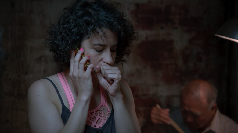 Ilana losing it on the phone in Broad City
