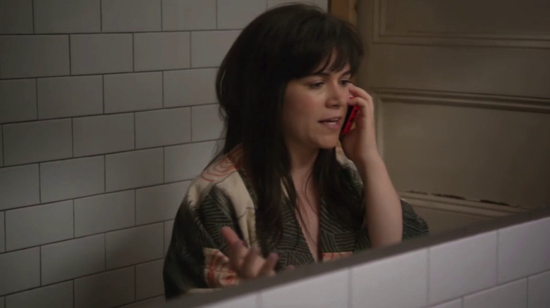 Abbi freaking out on the phone on Broad City