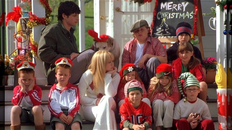 Cheaper by the Dozen: 11 of the Baker kids looking glum for Christmas photo