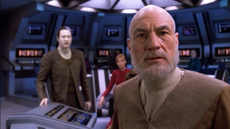An older Picard, Crusher and Data