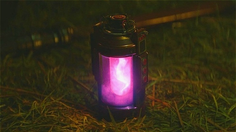 A reset charge detonates