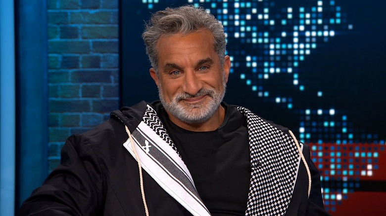 Bassem Youssef being interviewed on CNN