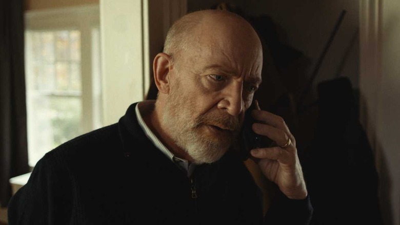 Warren Duffy (J.K. Simmons) on the phone in Little Brother (2023)