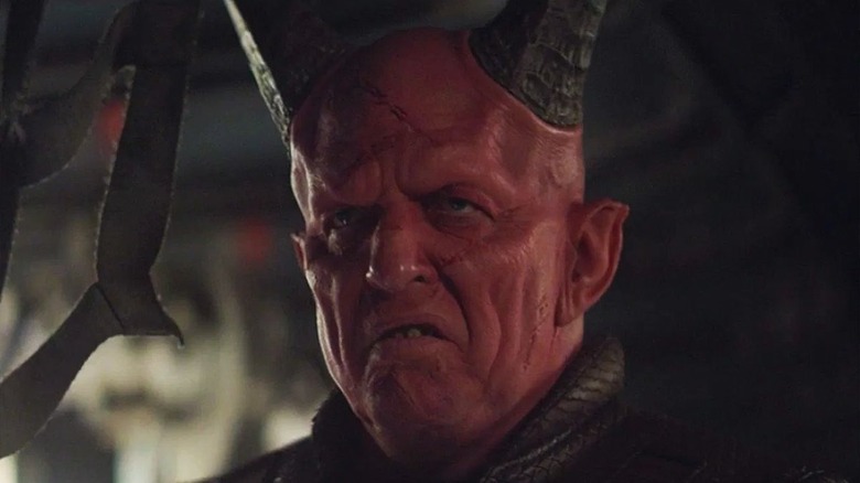 Clancy Brown as the Devaronian mercenary Burg on a mission in The Mandalorian