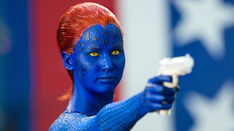 Jennifer Lawrence as Mystique in human form in X-Men: First Class