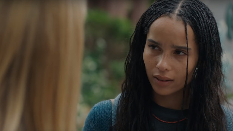 Zoe Kravitz as Bonnie looks frustrated in Big Little Lies