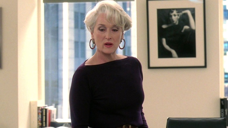 Meryl Streep's Miranda Priestly speaking in The Devil Wears Prada
