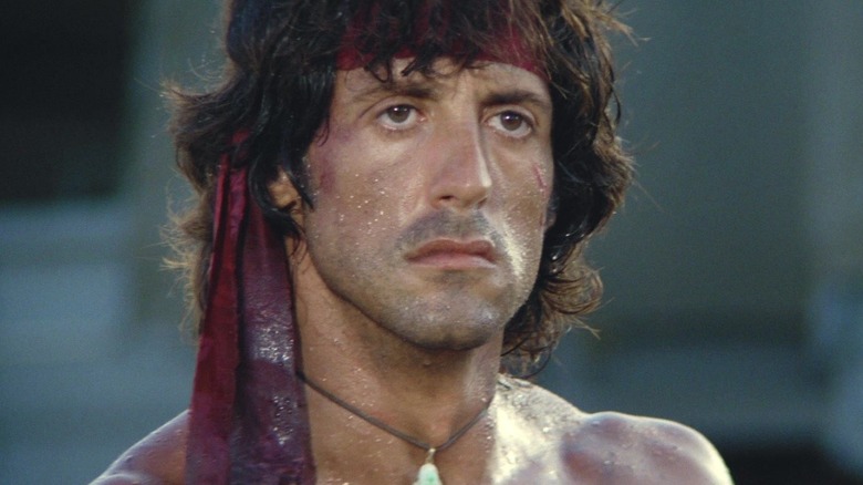 Sylvester Stallone's John Rambo staring in Rambo: First Blood Part II