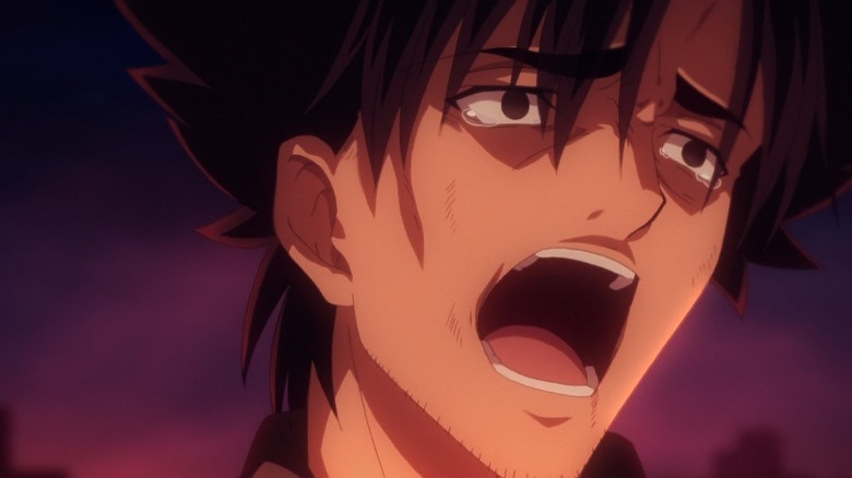 Kiritsugu screaming