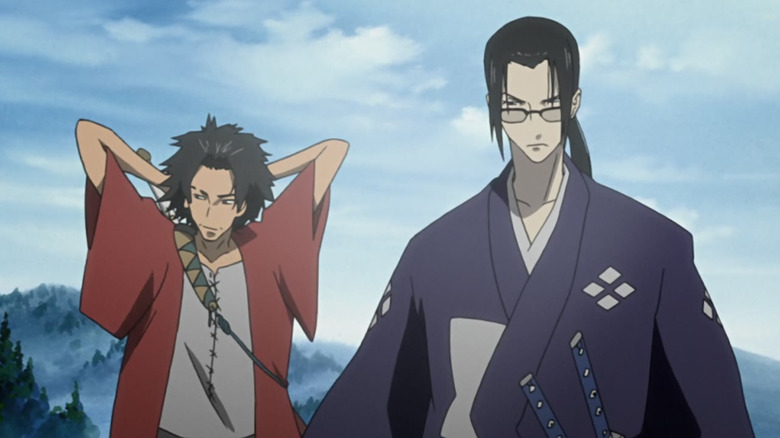 Mugen and Jin stand in the sunlight in Samurai Champloo