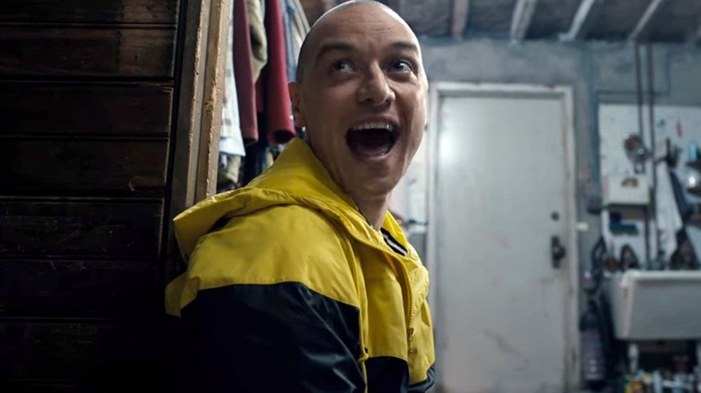 James McAvoy as Hedwig, smiling and laughing in Split