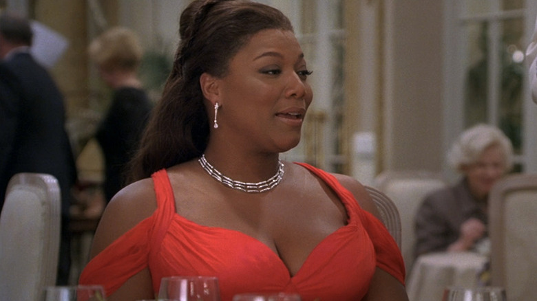 Georgia Byrd (Queen Latifah) wears an elegant red dress in Last Holiday (2006)