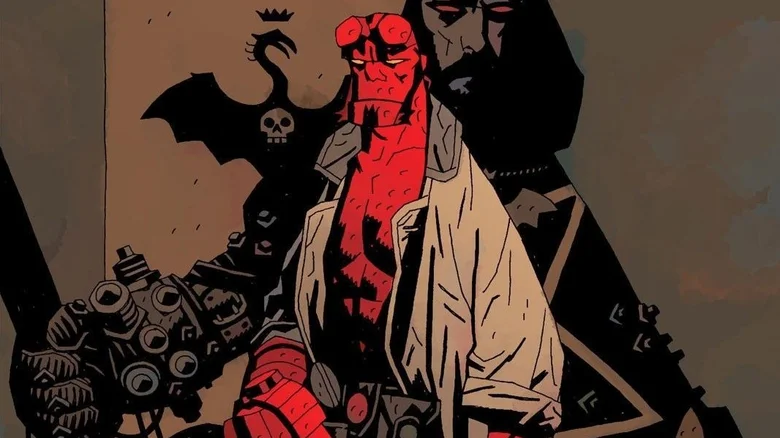 Hellboy looking imposing in Hellboy: Seed of Destruction