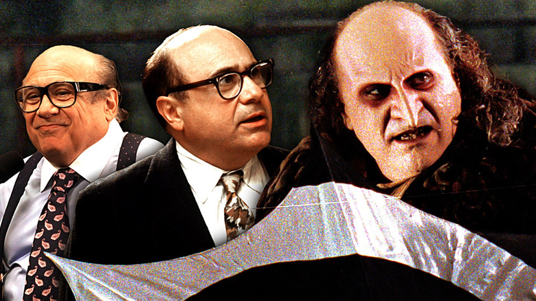 Danny DeVito as Frank in It's Always Sunny in Philadelphia (FX); Danny DeVito as The Penguin in Batman Returns (Warner Brothers); Danny DeVito as Sid Hudgens in L.A. Confidential (Warner Brothers)