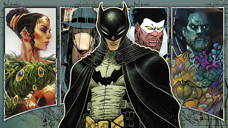 Images from Wonder Woman Historia, The Question: The Deaths of Vic Sage, The Other History of the DC Universe, Aquaman: Andromeda, and Batman: Gargoyle of Gotham edited together