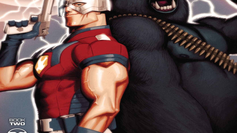 Peacemaker poses with Monsieur Mallah