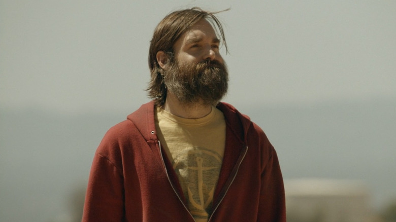 Phil Miller (Will Forte) wearing red jacket in The Last Man on Earth