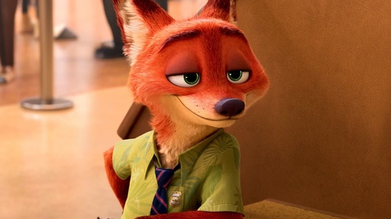Jason Bateman as Nick, looking self satisfied in Zootopia