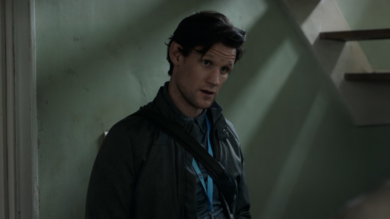 Mark (Matt Smith) in stairwell in His House