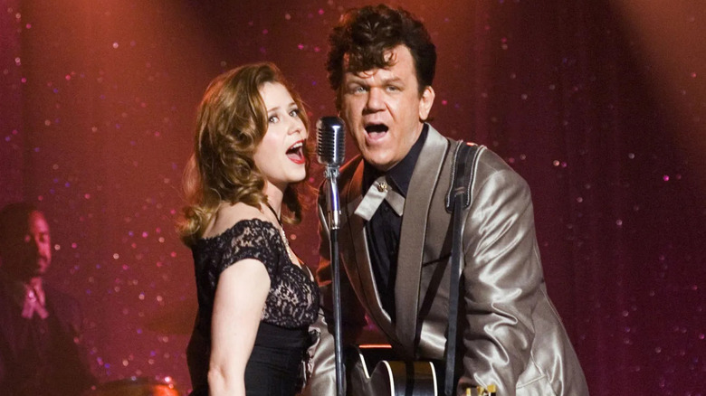 Jenna Fischer and John C. Reilly as Darlene and Dewey in Walk Hard: The Dewey Cox Story
