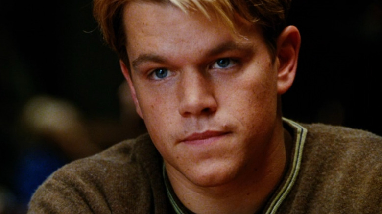 Mike McDermott (Matt Damon) maintaining his poker face in Rounders