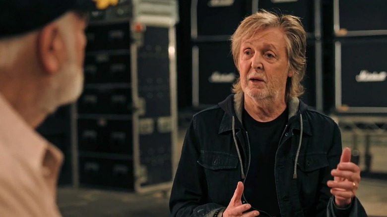 Paul McCartney as himself talking to Rob Reiner as Marty DiBergi in Spinal Tap II