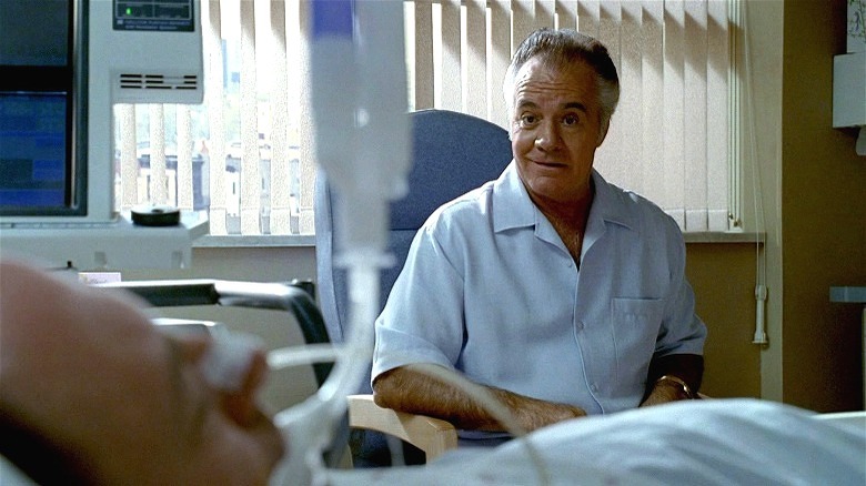 Paulie Walnuts with comatose Tony Soprano